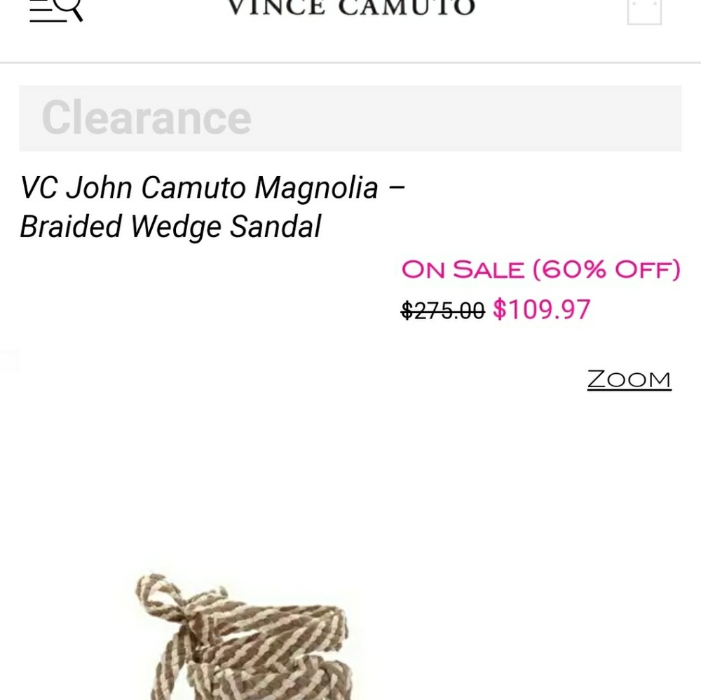 NWB Vince Camuto Magnolia tan lace up wedge sz 6.5 - Picture 3 of 7